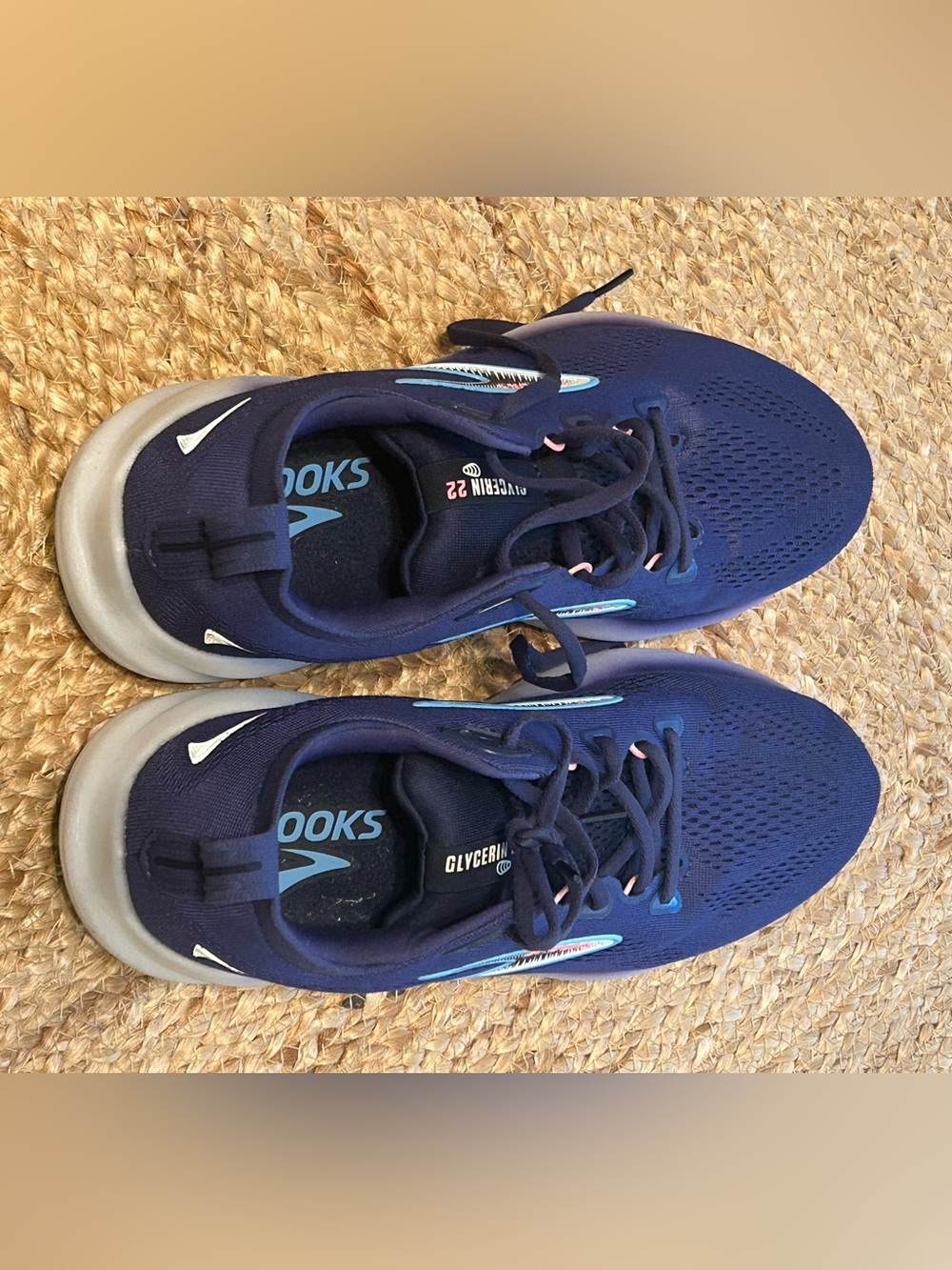 Brooks Womens Navy Glycerin 22 Running Shoes